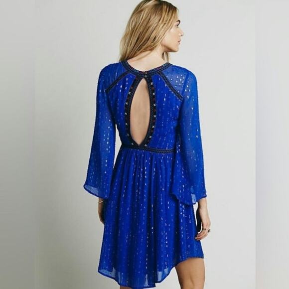 Free People All You Need Small Blue Dress - Picture 3 of 10